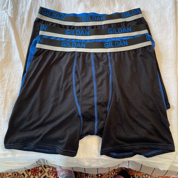 3 Boxers - Blue / Black - Sz:L - Picture 2 of 4